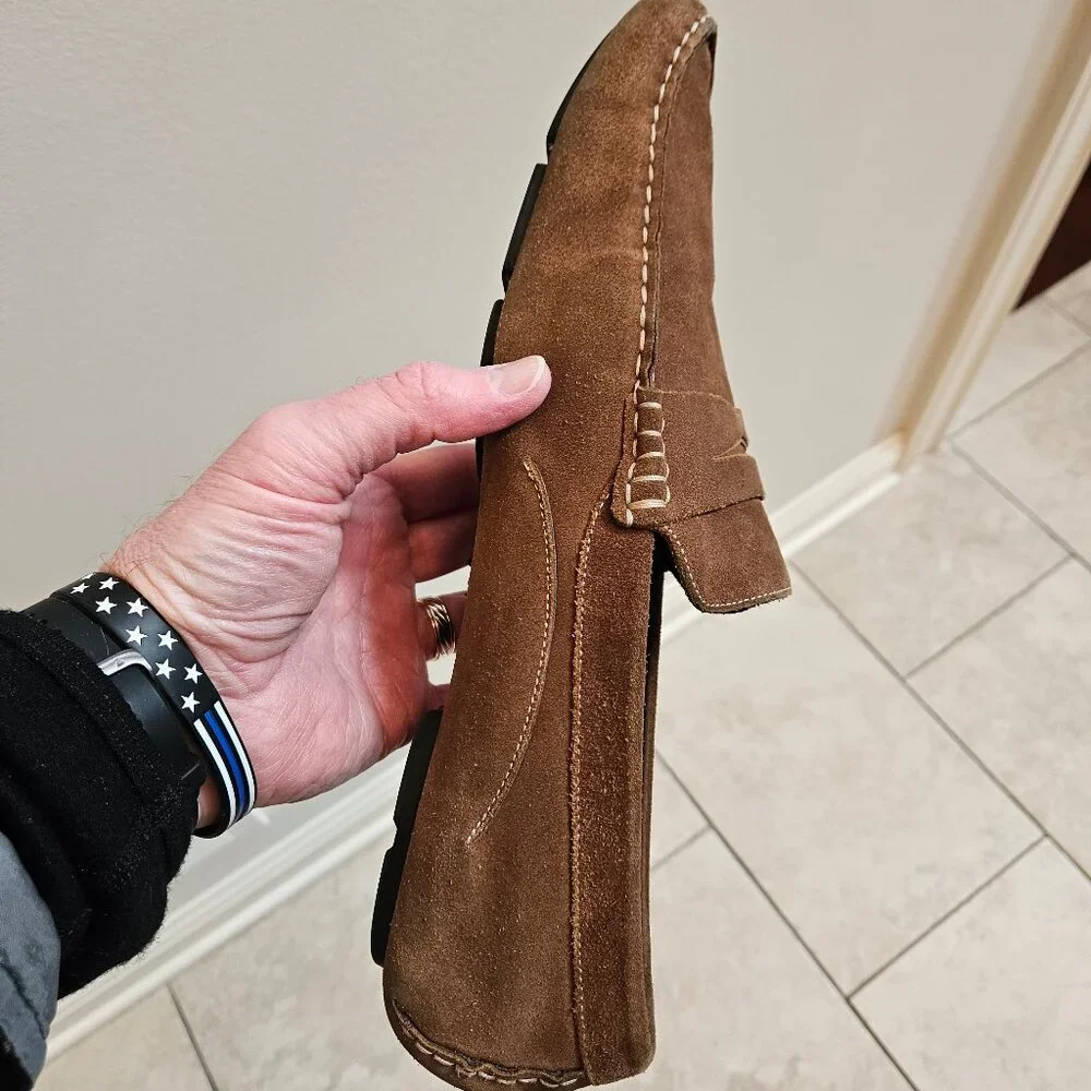 To Boot New York Men's Suede Loafers, Brown, Sz 12   Made in Italy - Picture 12 of 16